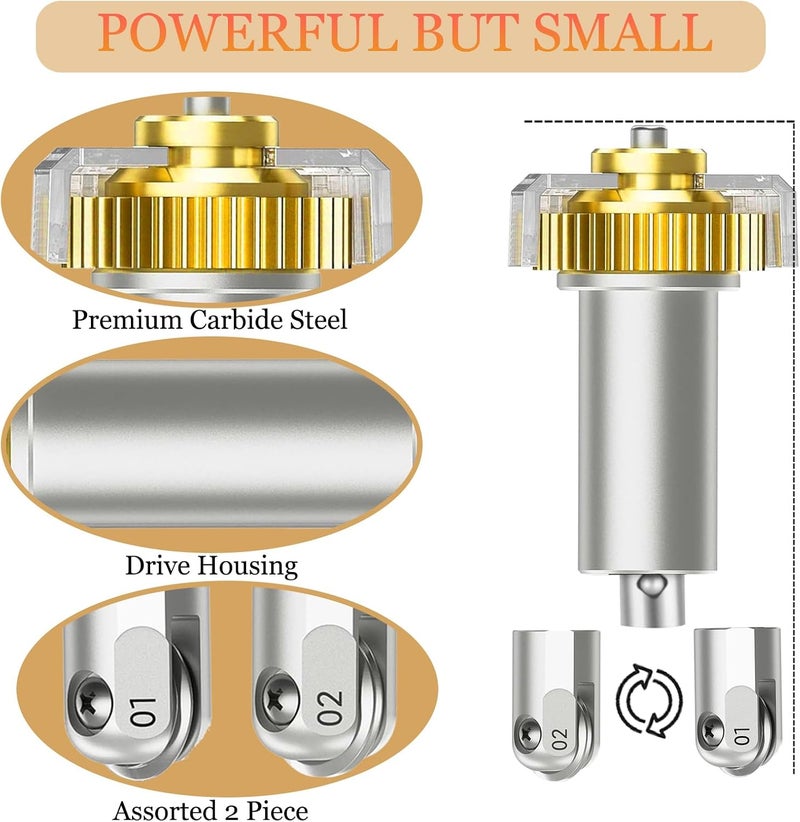 UTNVBTR Scoring Wheel Combo Pack Tool, Scoring Wheel Compatible with Maker Machine, Single Scoring Wheel Tip+Double Scoring Wheel Tip and Drive Housing,for Making Cards,3D Home Decor Etc - Image 3
